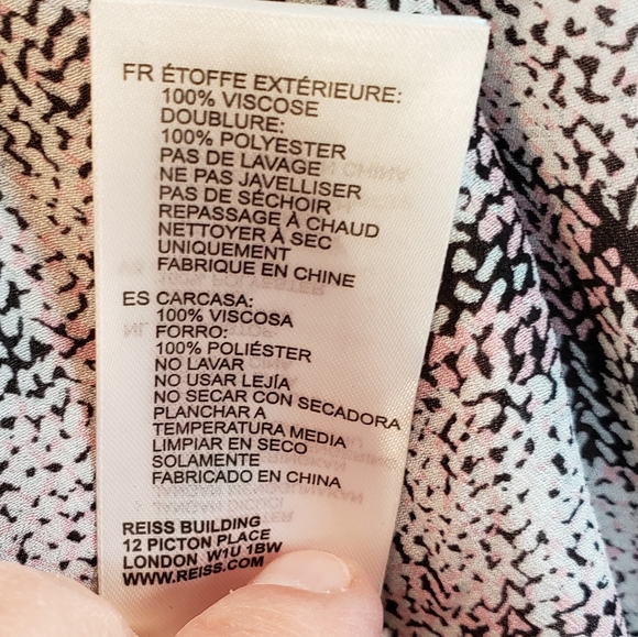 Reiss Jonah Pink Circle Abstract light Breathable Casual Comfort Mini Skirt sz 4 - Picture 11 of 14